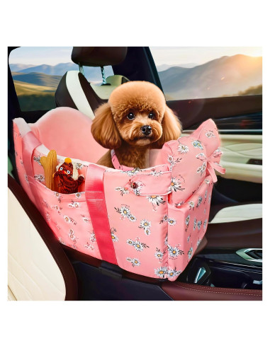 Asiento para perro Cullaby para consola central compacto Rosa