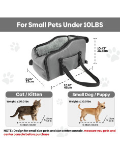 Asiento de coche para gatos Palsway 45x22 cm hasta 4.5 kg 2