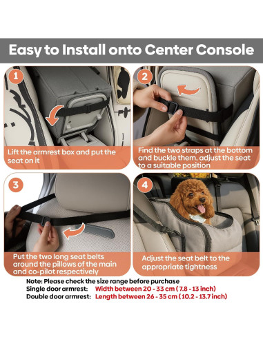 Asiento de coche para gatos Palsway 45x22 cm hasta 4.5 kg