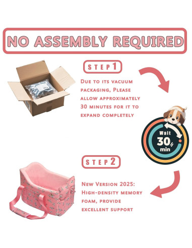 Asiento para perro Cullaby para consola central compacto Rosa