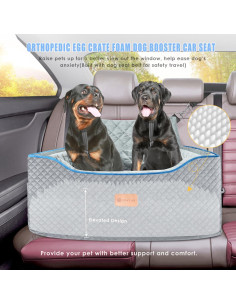 Asiento de Coche para Perros Grandes AlfaTok 75x50cm Gris 2