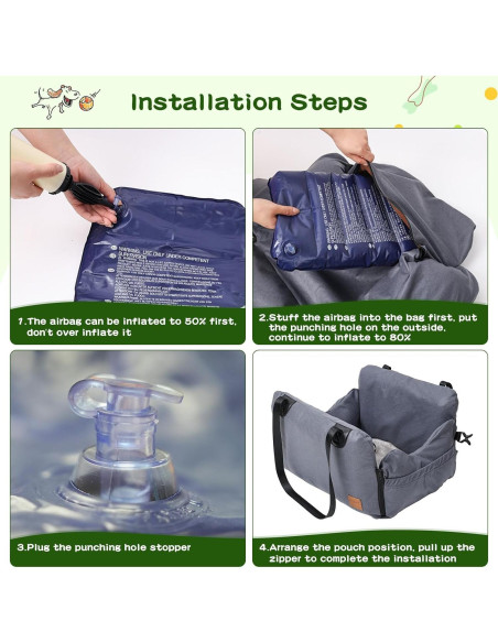 Asiento Elevador para Perros VVICOGARD Gris 49x41.9cm hasta 15kg