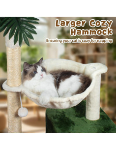 Árbol para Gatos Fantasreen 96.5 cm con Hamaca y Rascador 2