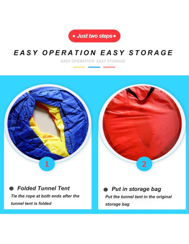 Túnel de Juego para Niños WESKMENS Colorido 180x46 cm