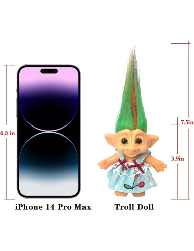 Muñecos Troll Vintage Yintlilocn 19 cm Azul Claro - Colección