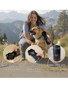 Botella de Agua para Perros Waggle de Acero Inoxidable 414ml 2