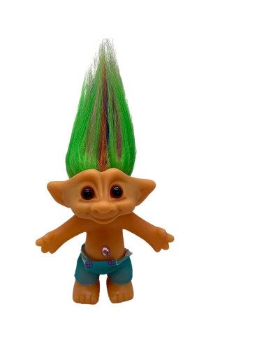 Muñecos Troll Vintage PVC 19 cm Tirantes Azules Set de 10