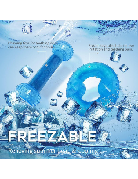 Juguete de Masticar Congelable para Cachorros SPOFLY - Azul Juguete de Masticar Congelable para Cachorros SPOFLY - Azul