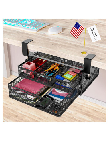 Organizador de Cajones Bajo el Escritorio SRJZMLY 2 Cajones 7.24 kg