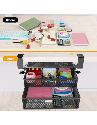 Organizador de Cajones Bajo el Escritorio SRJZMLY 2 Cajones 7.24 kg