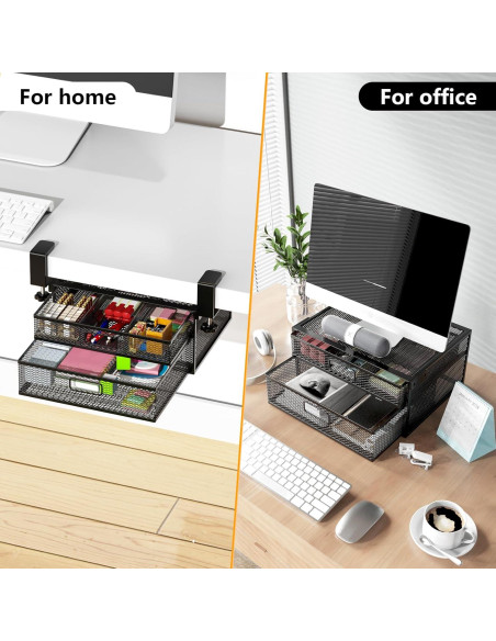 Organizador de Cajones Bajo el Escritorio SRJZMLY 2 Cajones 7.24 kg Organizador de Cajones Bajo el Escritorio SRJZMLY 2 Cajones 7.24 kg