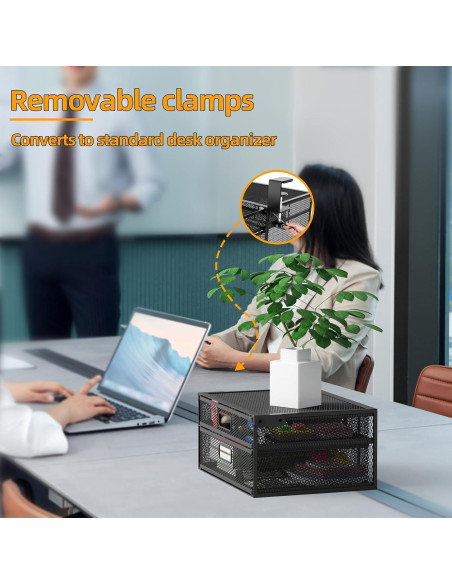 Organizador de Cajones Bajo el Escritorio SRJZMLY 2 Cajones 7.24 kg Organizador de Cajones Bajo el Escritorio SRJZMLY 2 Cajones 7.24 kg