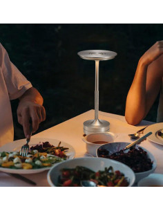 Lámpara de Mesa LED Inalámbrica Simisand 30 cm Plata 2