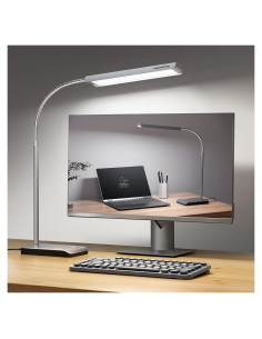 Lámpara de Escritorio LED LEPOWER-TEC 12W Plata 60 Modos