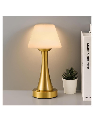 Lámpara de Mesa LED Recargable USB URLIGHTS YD03 30cm Latón Antiguo