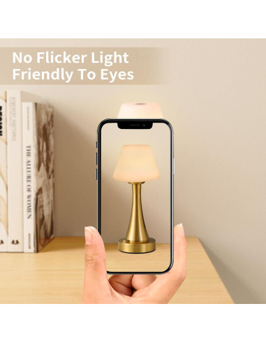 Lámpara de Mesa LED Recargable USB URLIGHTS YD03 30cm Latón Antiguo