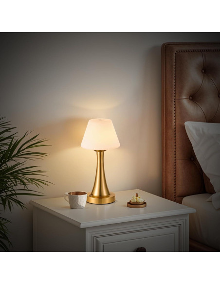 Lámpara de Mesa LED Recargable USB URLIGHTS YD03 30cm Latón Antiguo