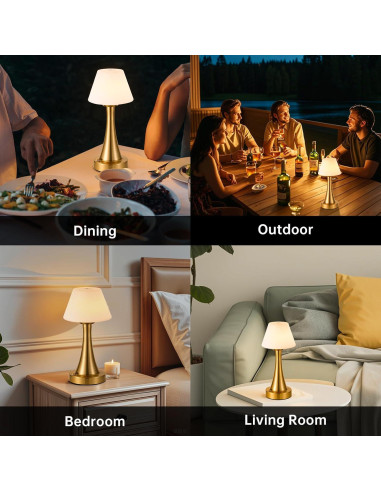 Lámpara de Mesa LED Recargable USB URLIGHTS YD03 30cm Latón Antiguo