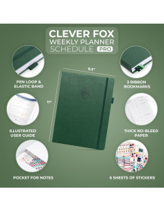 Planificador Semanal Clever Fox PRO A4 Verde Bosque 2
