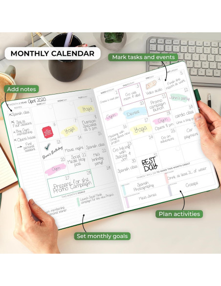 Planificador Semanal Clever Fox PRO A4 Verde Bosque