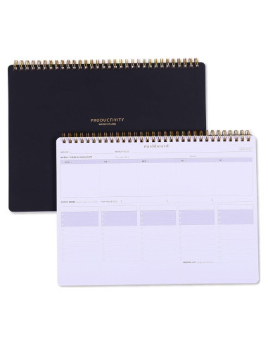 Planificador Semanal ZERONE CENTRE 54 Hojas A4 Negro