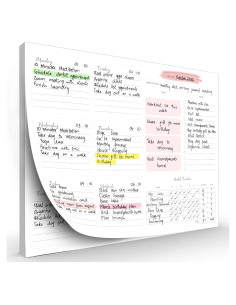 Planificador Semanal No Datado FABOXY 52 Hojas 25.4x20.3cm