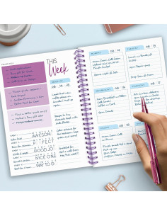 Planificador Semanal A5 Elwyn Life Púrpura - No Datado 2