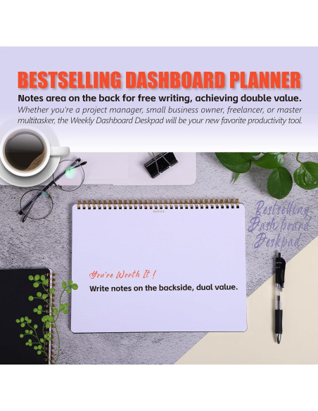 Planificador Semanal ZERONE CENTRE 54 Hojas A4 Negro