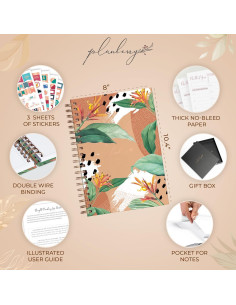 Planificador Semanal Grande PLANBERRY 20.3x26.4 cm Terracota 2