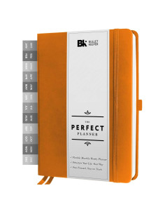 Planificador Anual Semanal Mensual BK A5 Naranja 2025-26