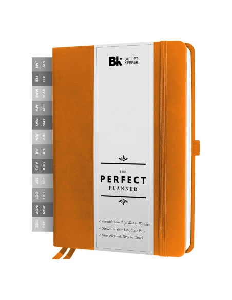 Planificador Anual Semanal Mensual BK A5 Naranja 2025-26