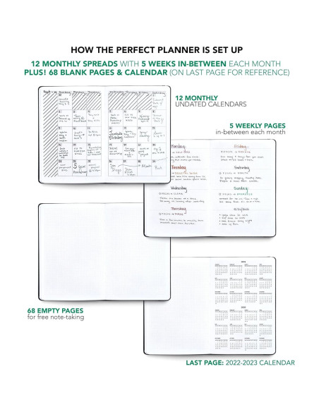 Planificador Anual Semanal Mensual BK A5 Naranja 2025-26