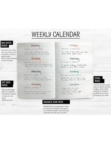 Planificador Anual Semanal Mensual BK A5 Naranja 2025-26