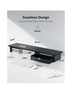 Soporte Doble para Monitor HUANUO con Cajón 110 cm 2