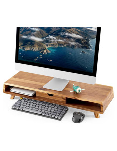 Soporte para Monitor de Madera de Acacia Tinamo - 62 cm