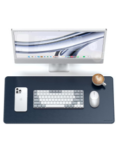 Alfombrilla de Escritorio Satechi Cuero Vegano Azul 68x31.5cm