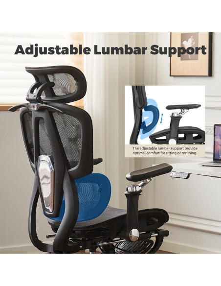 Silla de Oficina Ergonómica Hujusko 900PRO Malla Ajustable