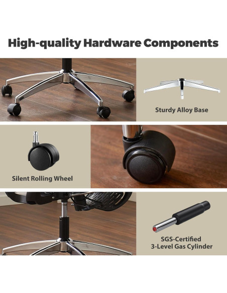 Silla de Oficina Ergonómica Hujusko 900PRO Malla Ajustable