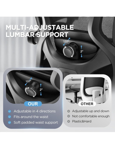 Silla de Oficina Ergonómica TUKAKA con Reposapiés Ajustable