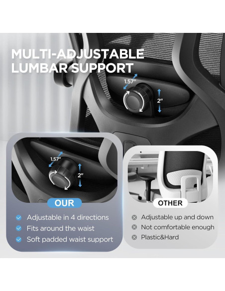 Silla de Oficina Ergonómica TUKAKA con Reposapiés Ajustable