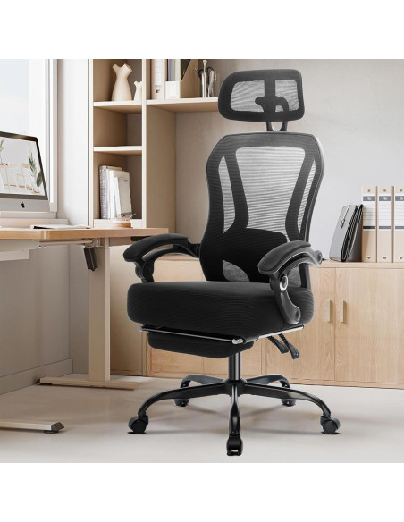 Silla de Oficina Ergonómica TUKAKA con Reposapiés Ajustable