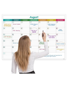 Calendario de Pizarra Blanca Grande Shoparr 101.6x71.1 cm