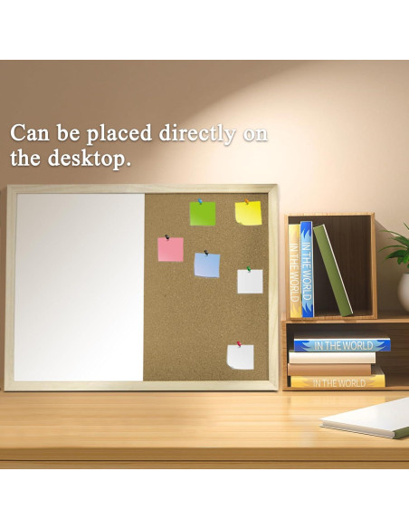 Tablero de Corcho y Pizarra Blanca GDMINLO 42x32 cm