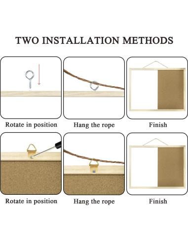 Tablero de Corcho y Pizarra Blanca GDMINLO 42x32 cm