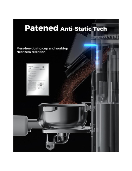 Molinillo de Café Tuni G1 Cónico Antiestático 48 Configuraciones