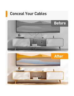 Kit de Gestión de Cables en Pared Perlegear PGWH02W, Ocultador de Cables para TV y Altavoces 2