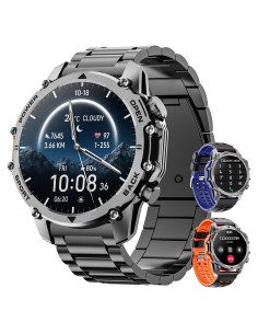 Reloj Inteligente Militar Hwagol 1.52" con Monitoreo de Salud