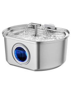 Fuente de Agua Automática para Gatos Neareal 3.2L Acero Inoxidable