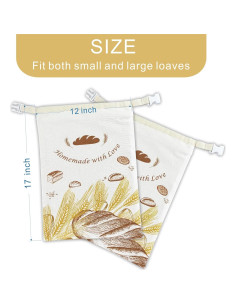 Bolsas de Pan Ecológicas Cazlon - 2 Unidades 30.5x43.2 cm 2