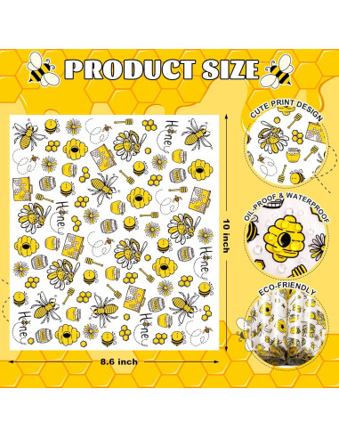 200 Hojas de Papel Encerado KVCSYAW para Comida 21.8x24.9cm